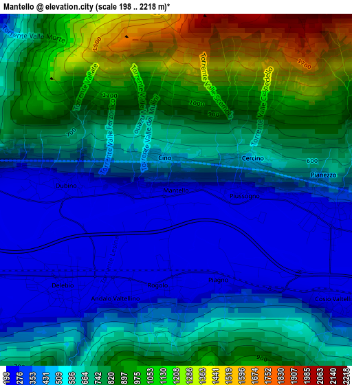 Mantello elevation map