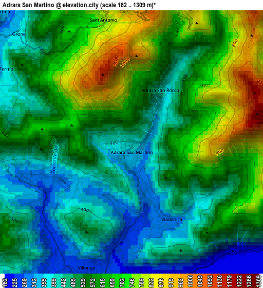 Adrara San Martino elevation map