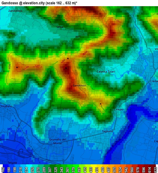 Gandosso elevation map