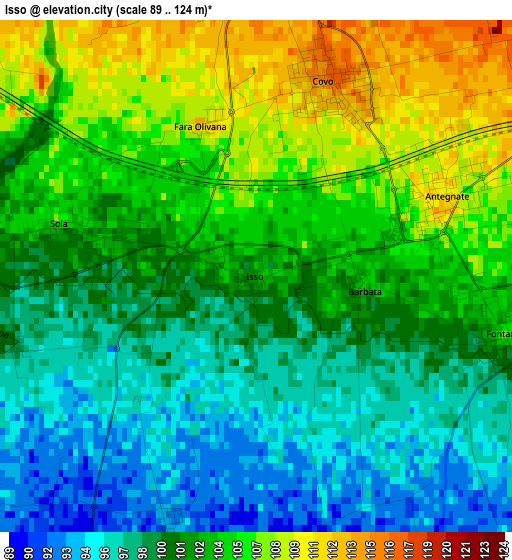 Isso elevation map