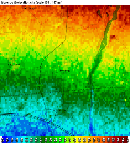 Morengo elevation map