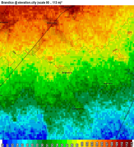 Brandico elevation map