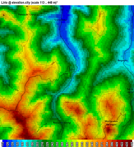 Lirio elevation map