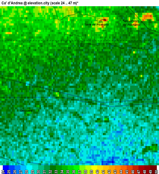 Ca' d'Andrea elevation map