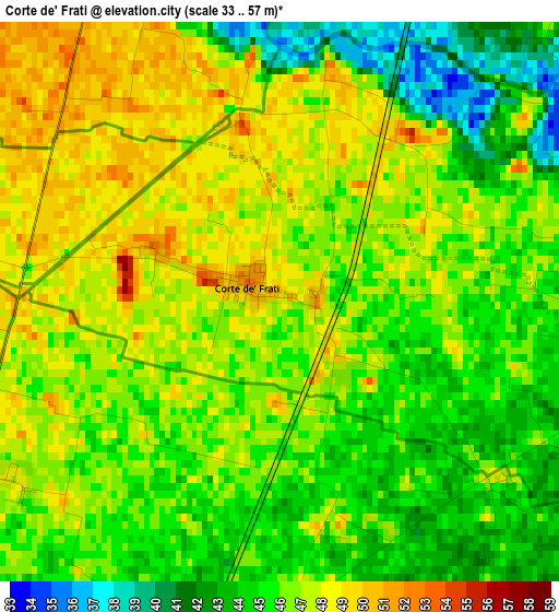 Corte de' Frati elevation map