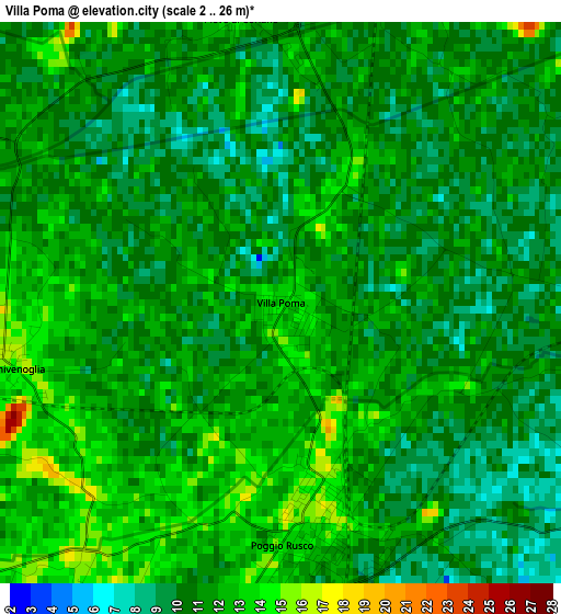 Villa Poma elevation map