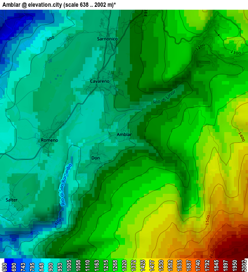 Amblar elevation map