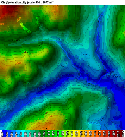 Cis elevation map