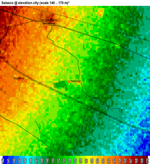 Salasco elevation map