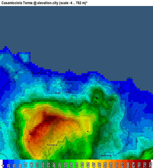 Casamicciola Terme elevation map