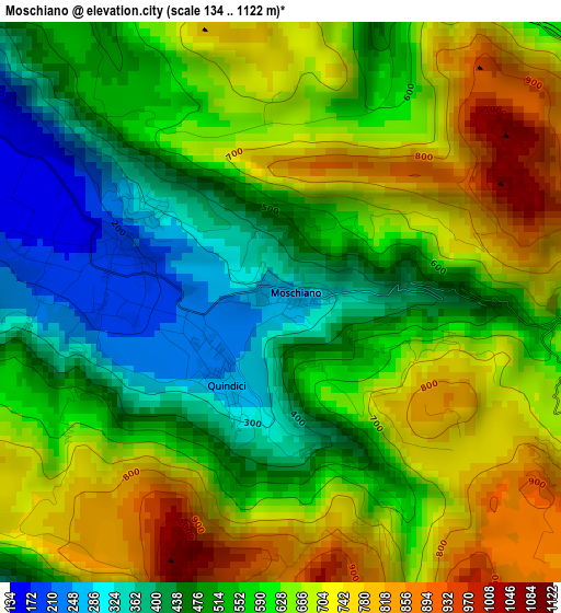 Moschiano elevation map