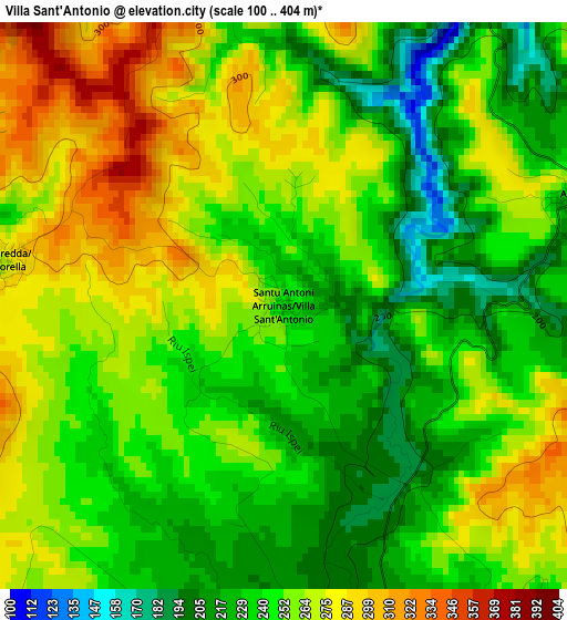 Villa Sant'Antonio elevation map