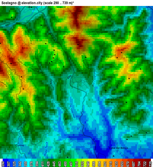 Sostegno elevation map