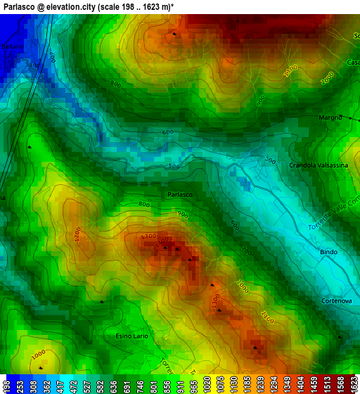 Parlasco elevation map