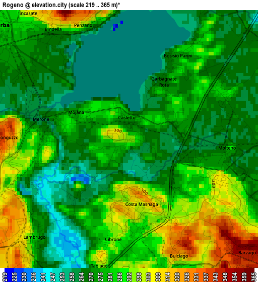 Rogeno elevation map