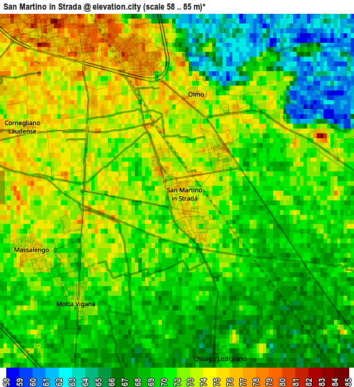 San Martino in Strada elevation map