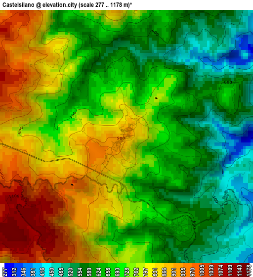 Castelsilano elevation map