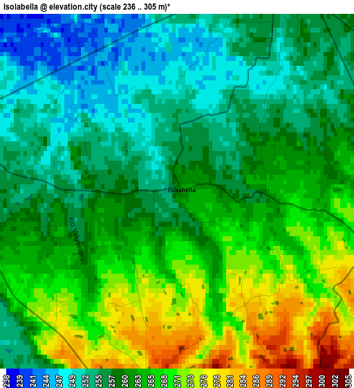 Isolabella elevation map