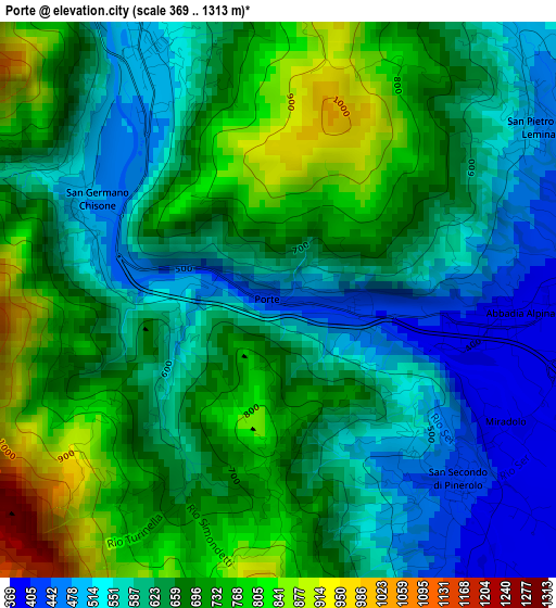 Porte elevation map