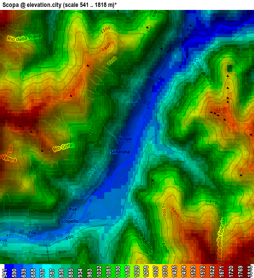 Scopa elevation map