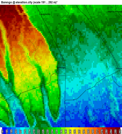 Barengo elevation map