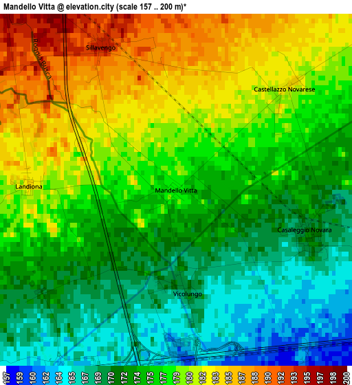 Mandello Vitta elevation map