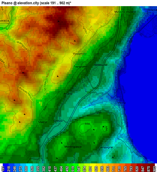 Pisano elevation map