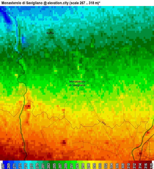 Monasterolo di Savigliano elevation map