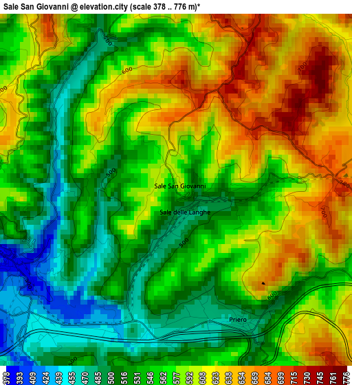 Sale San Giovanni elevation map