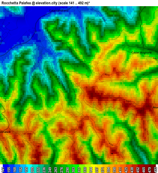 Rocchetta Palafea elevation map