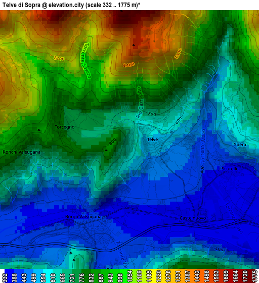 Telve di Sopra elevation map