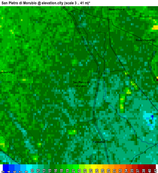 San Pietro di Morubio elevation map