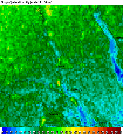 Sorgà elevation map