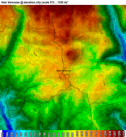 Velo Veronese elevation map