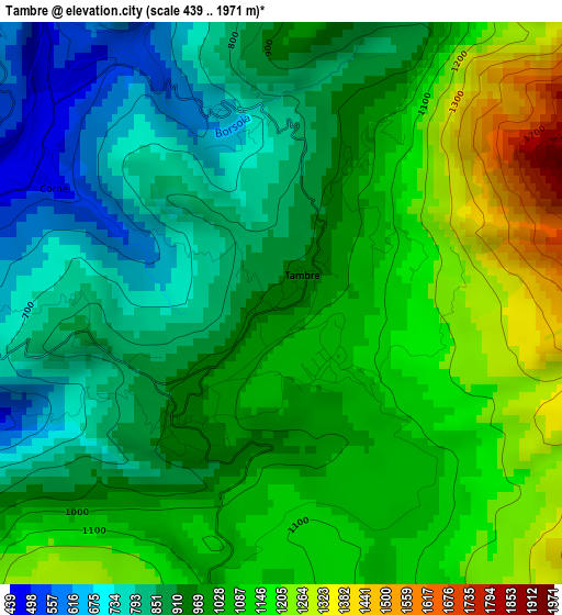 Tambre elevation map