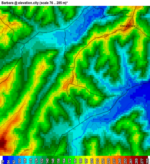 Barbara elevation map