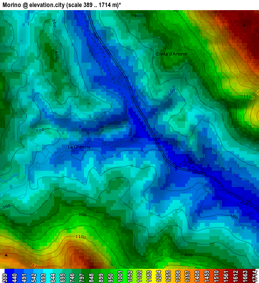 Morino elevation map