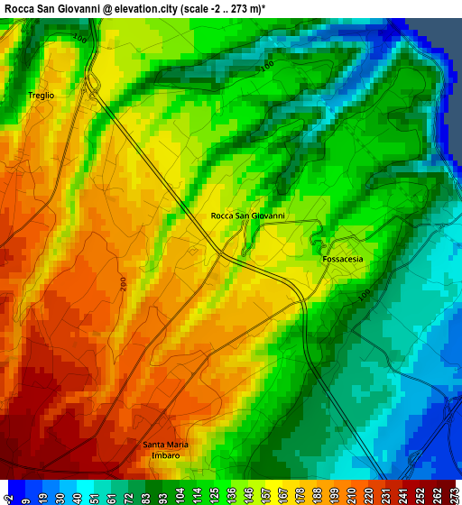 Rocca San Giovanni elevation map