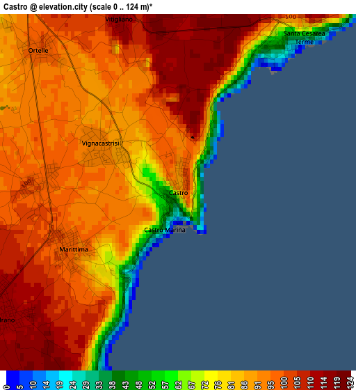 Castro elevation map