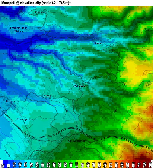 Maropati elevation map