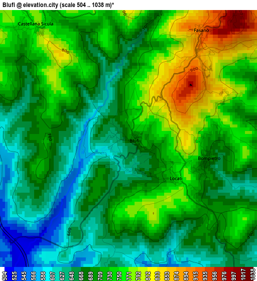 Blufi elevation map