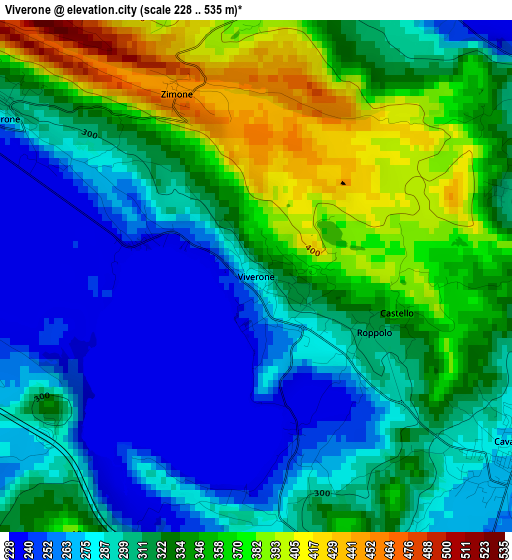 Viverone elevation map