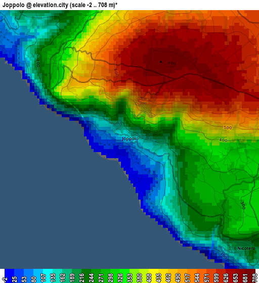 Joppolo elevation map