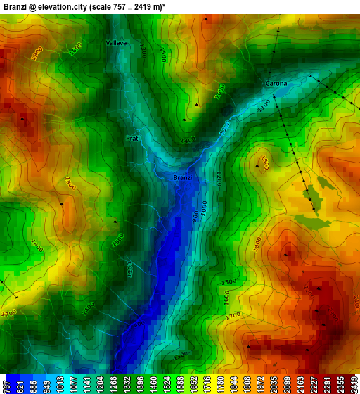 Branzi elevation map