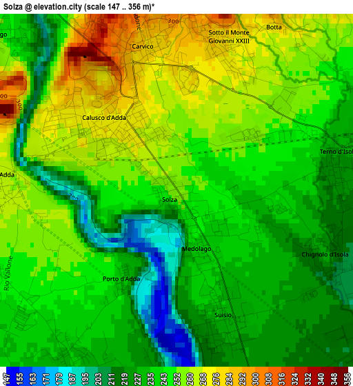 Solza elevation map