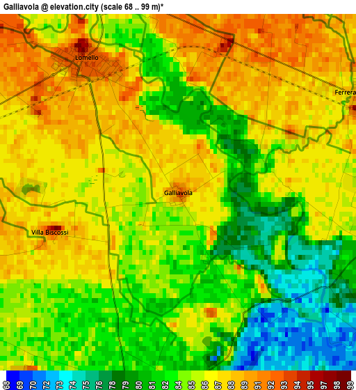 Galliavola elevation map