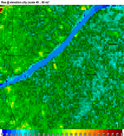 Rea elevation map