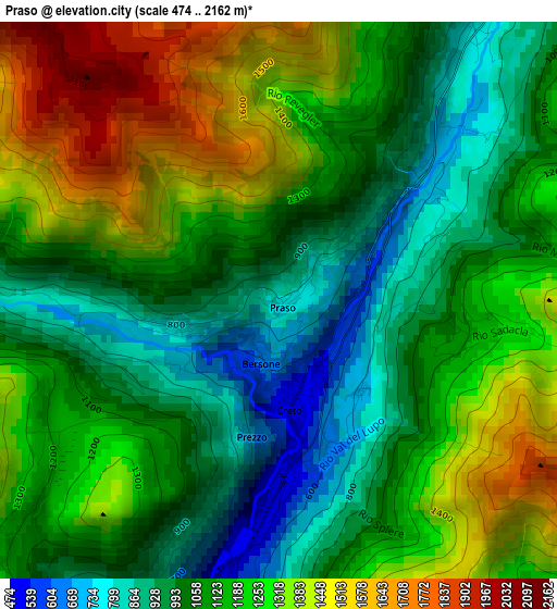 Praso elevation map