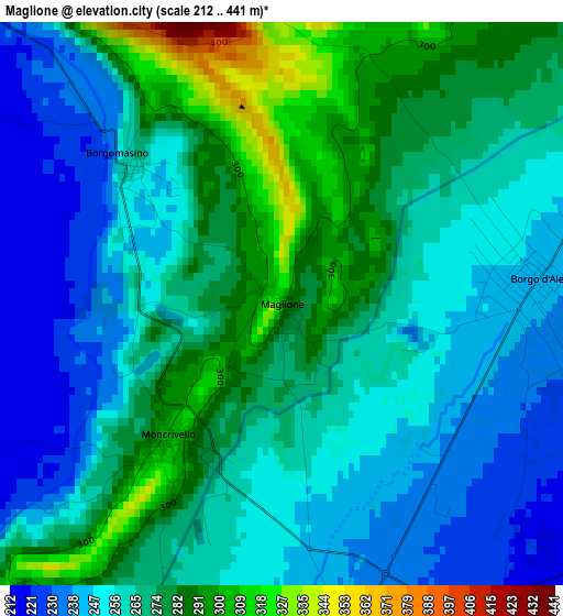 Maglione elevation map