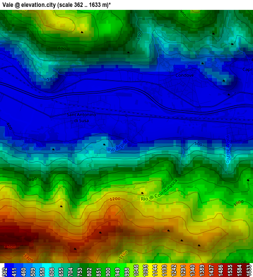 Vaie elevation map